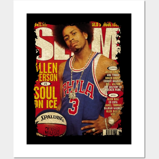 Allen Iverson - Slam Cover Wall Art by Omeshshopart